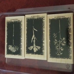 Stampin Up! Reverse Prints wooden stamp set.
